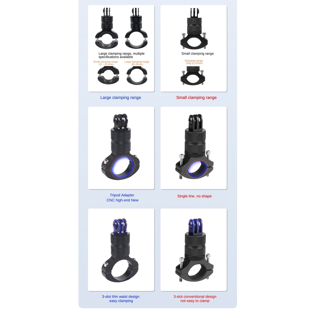 Giá Đỡ Nhôm XT-XINTE Xoay 360 Độ Tương Thích Với Máy Quay Hành Trình GoPro Gắn Tay Lá