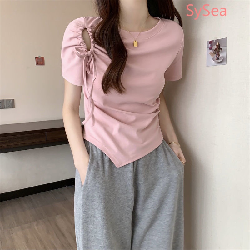 Áo Sơ Mi Phối Dây Rút Thời Trang Mùa Hè Dành Cho Nữ