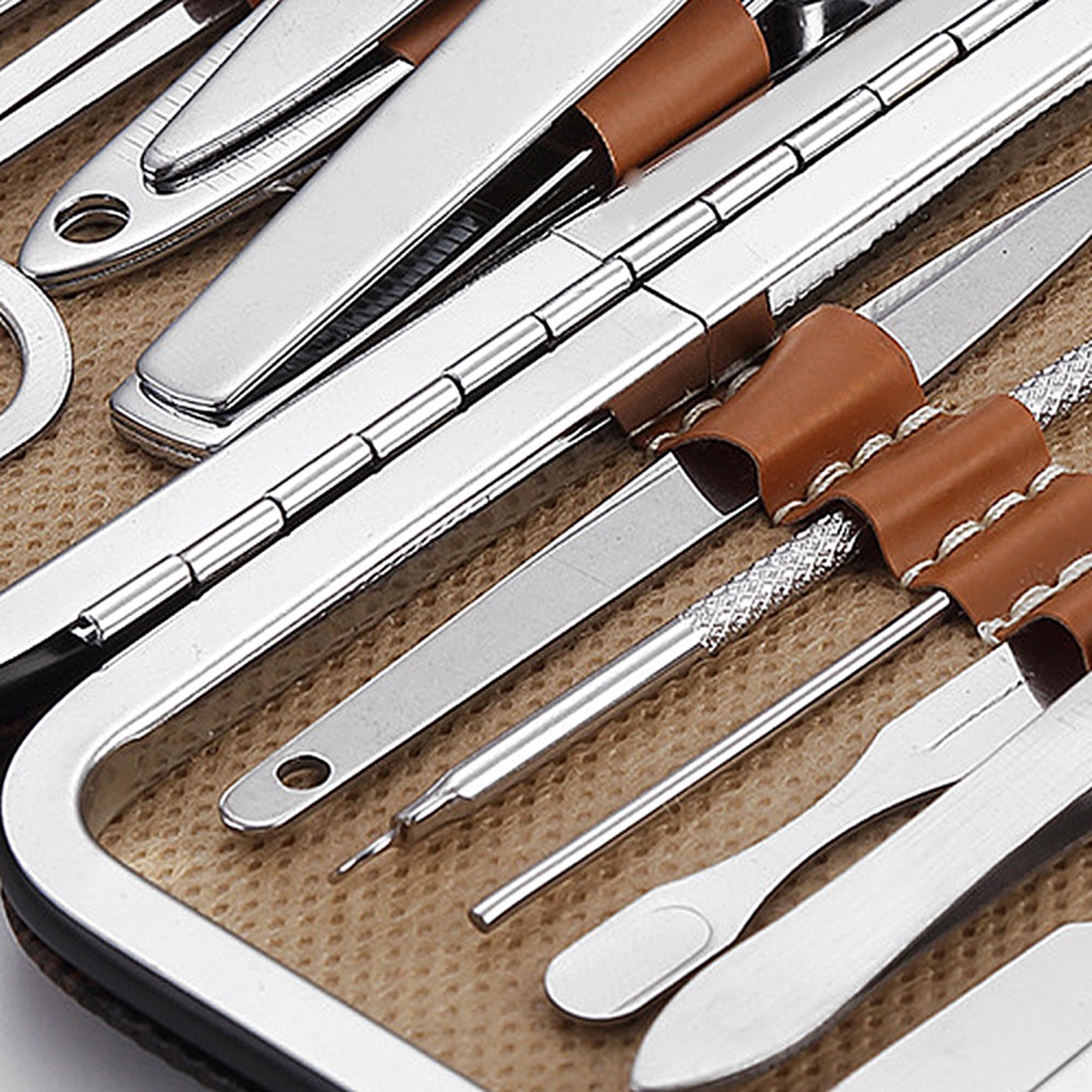 Bộ 10 Dụng Cụ Chăm Sóc Móng Bằng Thép Không Gỉ Tiện Dụng