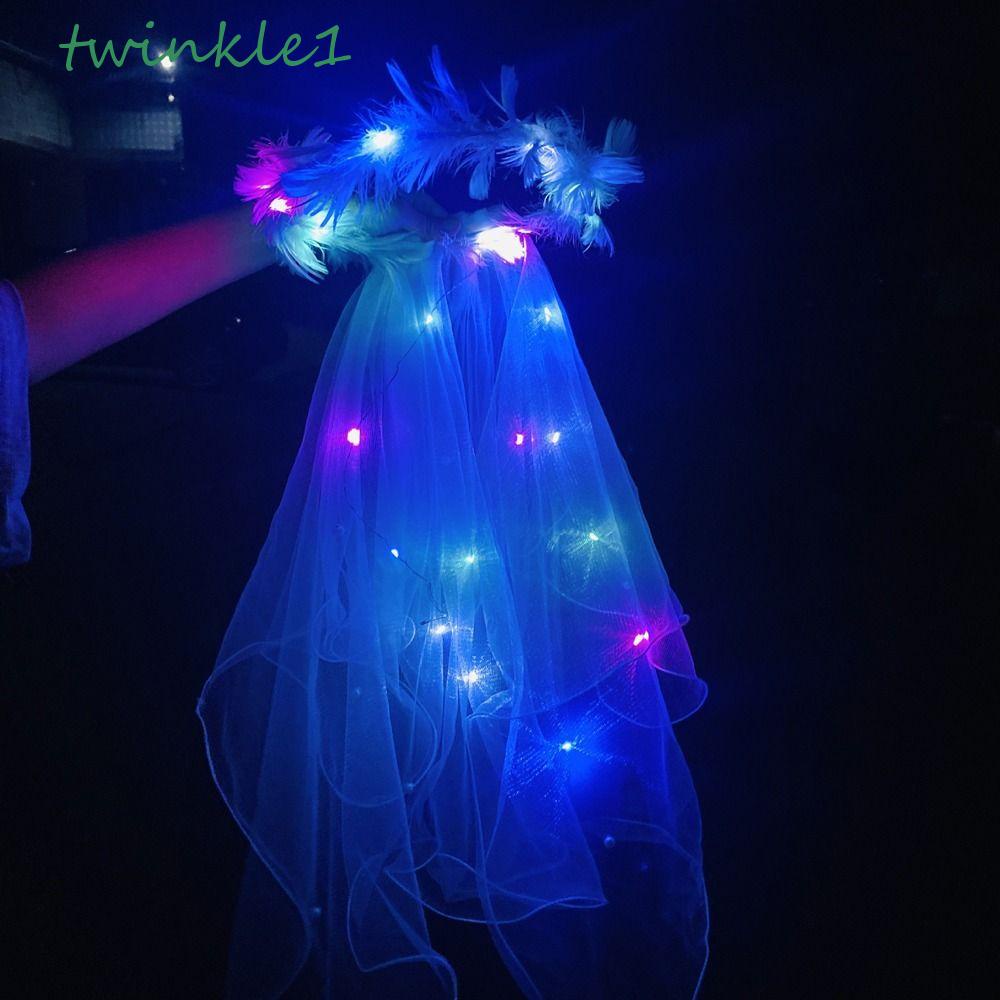 Mạng Che Mặt Đính Lông Vũ Trắng Thời Trang Hàn Quốc Cho Cô Dâu