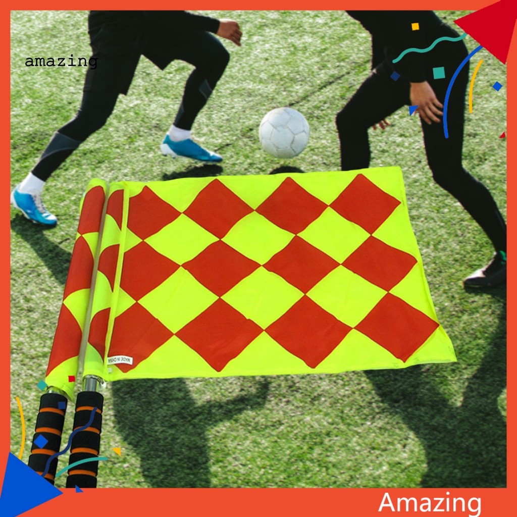 1 Cặp Cờ Sân Khấu Bóng Đá Hình Vuông Lớn Đa Năng