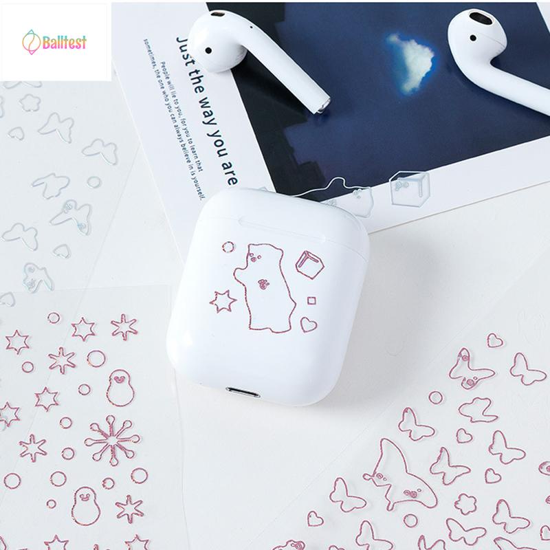 💜Hình dán họa tiết ngôi sao/ bươm bướm trang trí thủ công thời trang Hàn Quốc