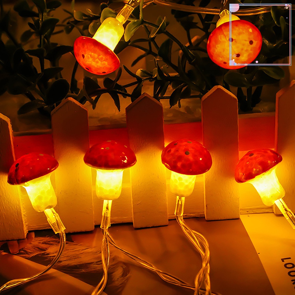 [DDJ] Dây Đèn LED Hình Nấm Mềm Mại Bảo Vệ Mắt Không Gây Chói Mắt Trang Trí Nhà Cửa / Tiệc Tùng