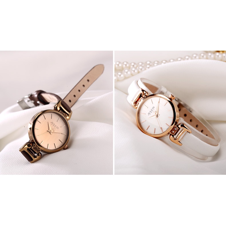 Đồng Hồ Quartz Julius Đính Đá Phong Cách Retro 925