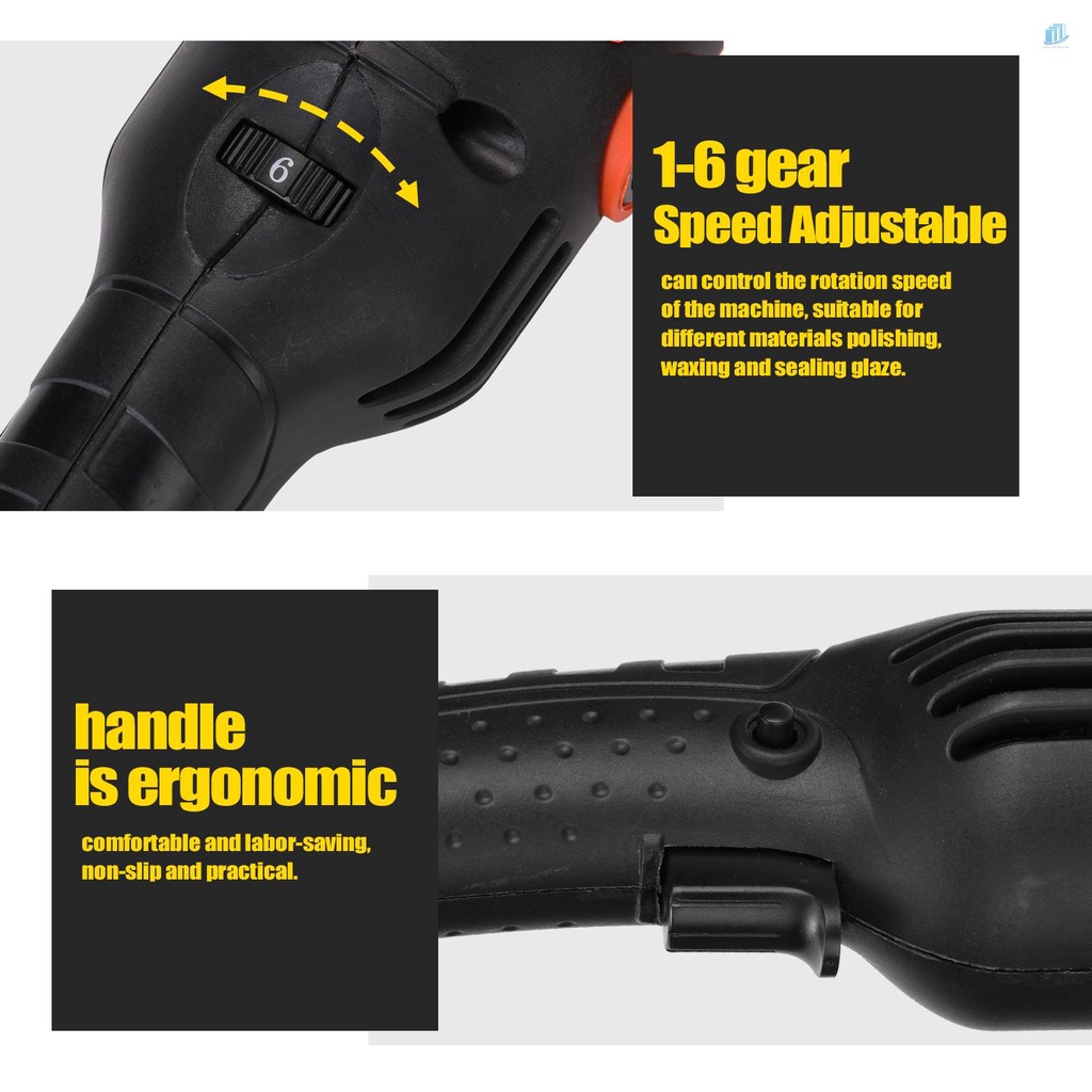 Máy Đánh Bóng Xe Hơi / Đồ Nội Thất Tốc Độ Điều Chỉnh Được 1200W 220V smartwatchinone