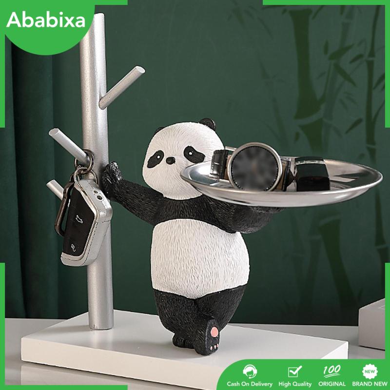 [Ababixa] Giá Đỡ Trưng Bày Tượng Gấu Trúc Bằng Nhựa Resin Để Bàn Có Móc Treo Trưng Bày Cho Văn Phòng / Phòng