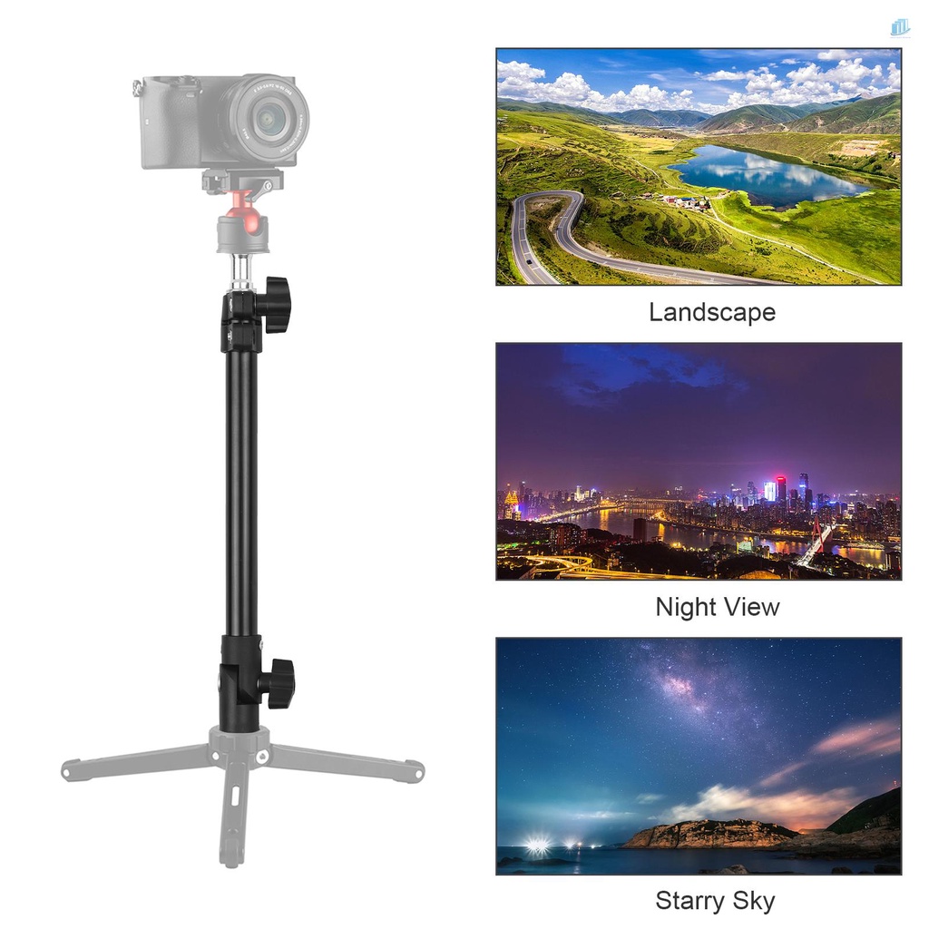 Kẹp Chữ C Thông Dụng Bằng Hợp Kim Nhôm + Gậy Ba Chân Điều Chỉnh Được Kèm Ốc Vít 1 / 4 Inch Có Thể Điều Chỉnh Góc Chiều Dài 28-46