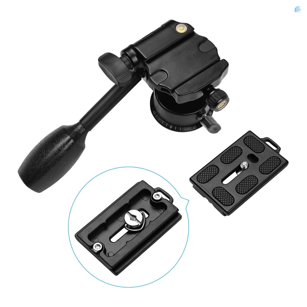 ANDOER Đầu Giảm Xóc 3 Chiều 3D Bằng Hợp Kim Nhôm Kèm Tay Cầm Chảo Hỗ Trợ 360 Độ° Giá Đỡ Ba Chân Cho Máy Ảnh Mooramic / Panoramic / Hầu hết DSLR ILDC