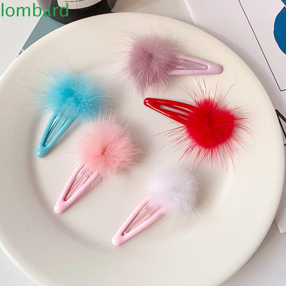 Kẹp Tóc Đính Quả Bông Phong Cách Hàn Quốc Thời Trang Cho Bé Gái