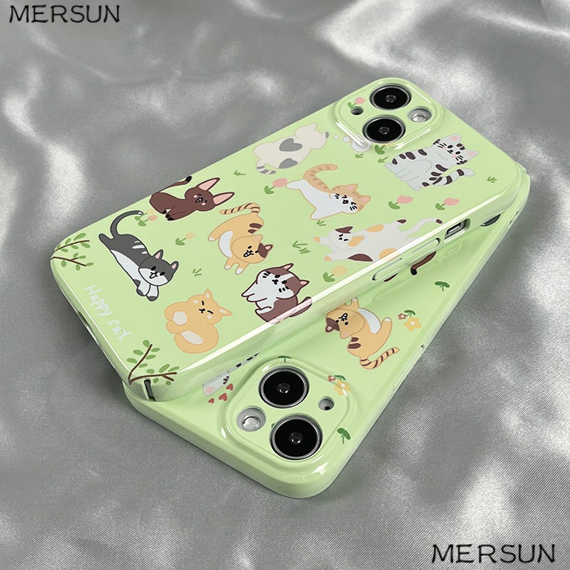 Ốp Điện Thoại Cứng Họa Tiết Chó Mèo Dễ Thương Cho Iphone 1213 promax 14 xs8 7 xr11 BYX1