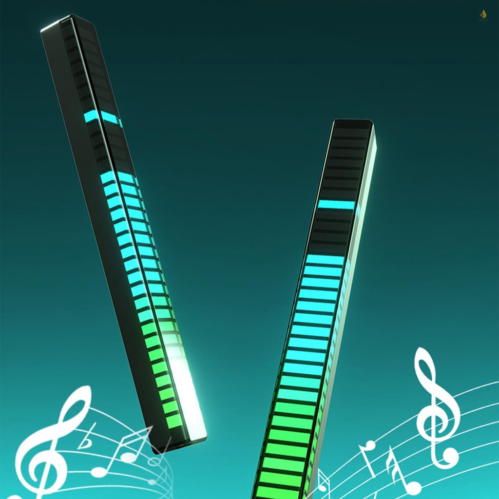 Set 32 Đèn LED RGB Cảm Ứng Âm Thanh Nhiều Màu Sắc Có Thể Sạc Lại Bằng Giọng Nói