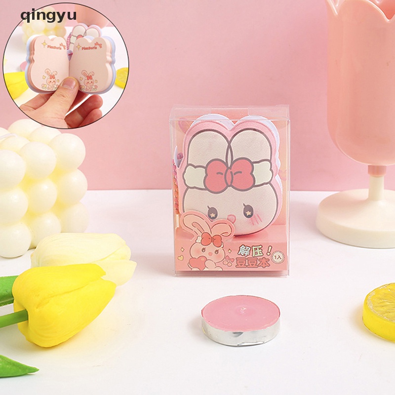 Set 80 Tờ Giấy Dán Ghi Chú Mềm Mại Họa Tiết Thỏ Hoạt Hình Sáng Tạo Giúp Giảm Căng Thẳng