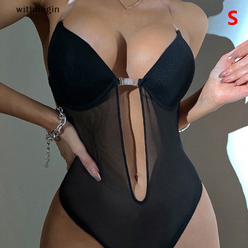 Bộ Áo Liền Quần Hở Lưng Cổ Chữ V Khoét Sâu Quyến Rũ Dành Cho Nữ