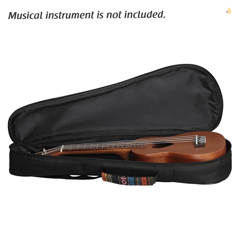 Túi Đựng Đàn Ukulele 21 &quot;Soprano / Uke Bằng Cotton Dày Dặn Siêu Bền In Họa Tiết Thổ Cẩm Kèm Dây Đeo Vai Tùy Chỉnh Tiện Dụng