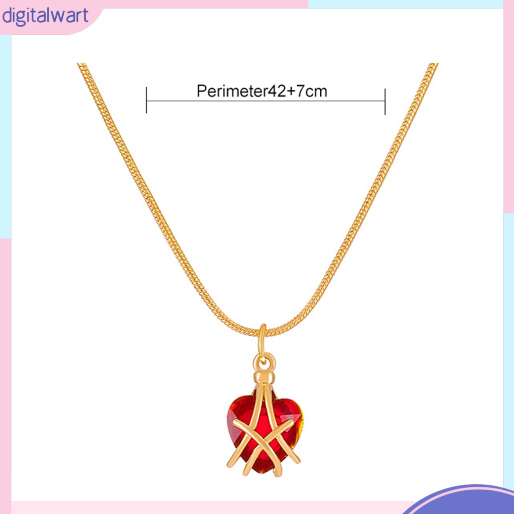 Vòng cổ Mặt Đá Quý Nhân Tạo Hình Trái Tim Lấp Lánh Tùy Chỉnh Thời Trang Cho Nữ