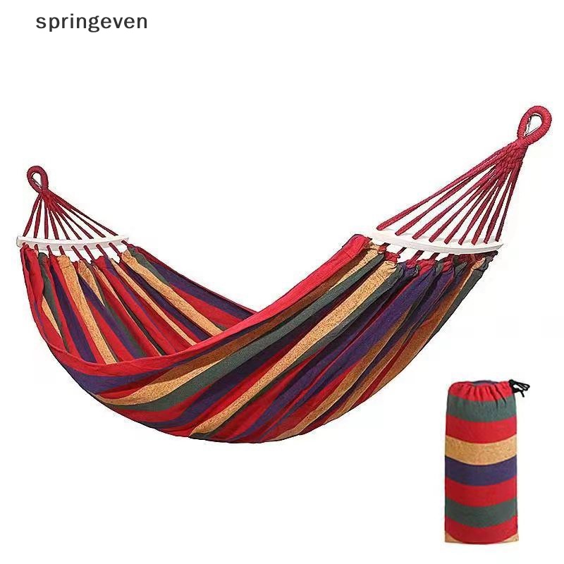 Võng Đơn / Đôi Bằng Vải Bạt Dày Bền Bỉ Kèm Túi Đựng Dùng Khi Đi Cắm Trại