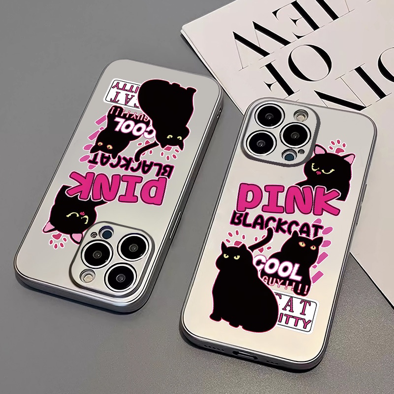 Vỏ điện thoại mèo chống sốc trong suốt tương thích cho IPhone 11 13 14 12 Pro 7 8 6s Plus XS Max X XR Vỏ mềm mại dễ thương Vỏ silicon TPU