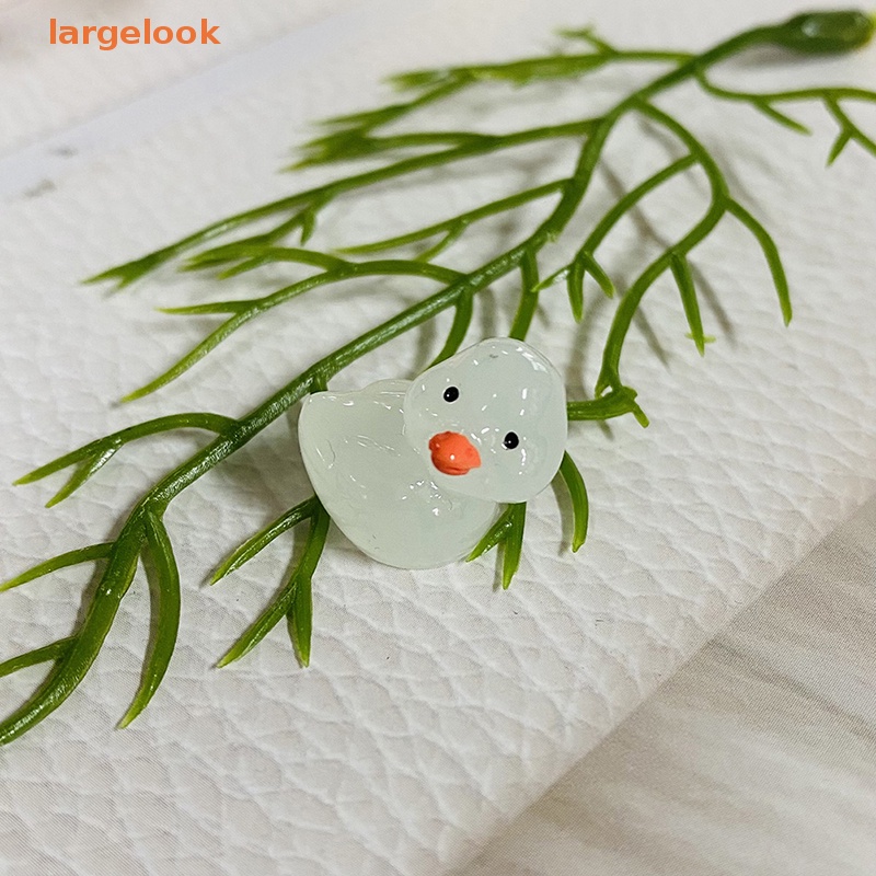 Bộ 5 Kẹp Tóc Hình Chú Vịt Bằng Resin Màu Dạ Quang Độc Đáo DIY