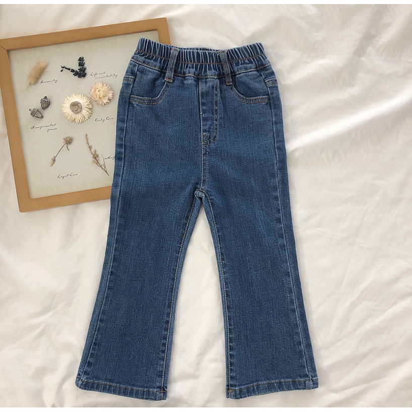 Quần Jean Co Dãn Với Ống Loe Dùng Cho Bé Gái Từ 1 Tới 8 Tuổi