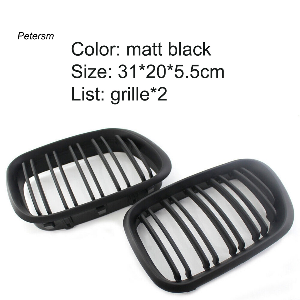 Bộ 2 LướI TảN NhiệT MàU Đen NháM GắN Mui Xe 51138250052 51138250051 Phụ Kiện Chuyên Dụng Dành Cho BMW X5 Series E53 99-03