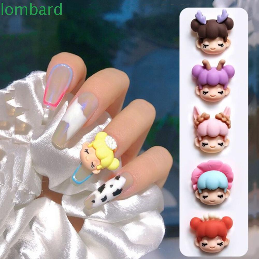 Phụ Kiện Trang Trí Móng Tay Hình Búp Bê Hoạt Hình Dễ Thương DIY