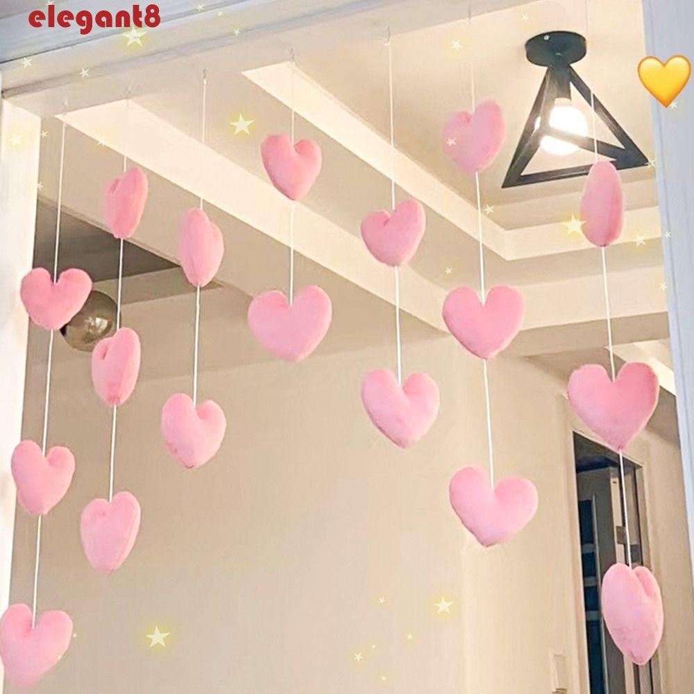 Rèm Cửa Trang Trí Hình Trái Tim Phong Cách Hàn Quốc Dễ Thương