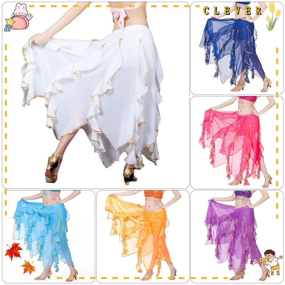 Chân Váy Múa Bụng Chất Liệu Chiffon Lấp Lánh Cho Nữ