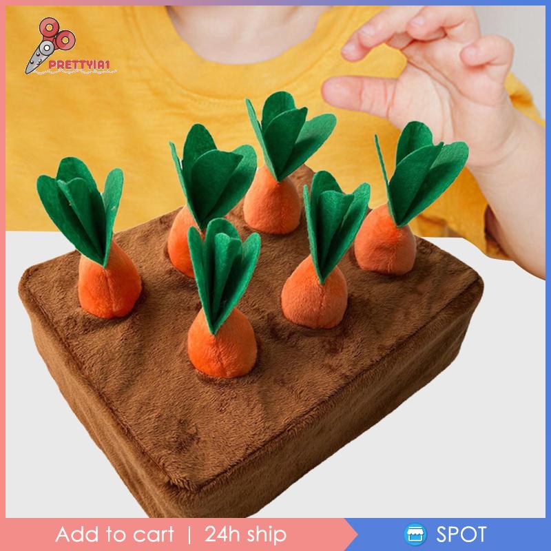 [Prettyia1] Đồ Chơi Thảm Cà Rốt Nhồi Bông Cho Cún Cưng