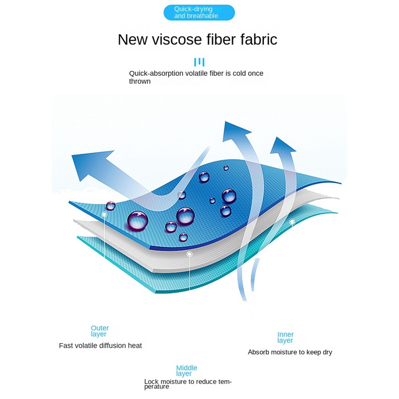 Khăn Lụa Lạnh Tức Thì Bằng Silicone Kèm Túi Đựng Tiện Lợi Dành Cho Đi Du Lịch / Chạy Bộ /