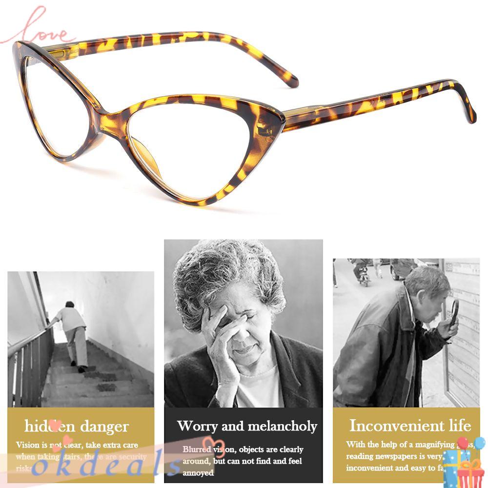 Kính Mắt Mèo OKDEALS Unisex Siêu Nhẹ Trong Suốt