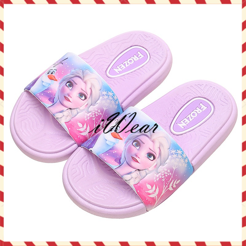 Dép công chúa Aisha cho bé gái, Phim hoạt hình mùa hè gia đình Dép đế mềm, Dép phòng tắm chống trượt cho trẻ em, Dép đi biển, Dép SPA, Frozen
