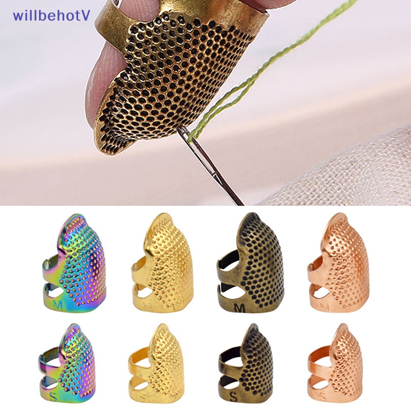 Phụ Kiện Bảo Vệ Ngón Tay Bằng Kim Loại Màu Vàng Chuyên Dụng Cho May Vá