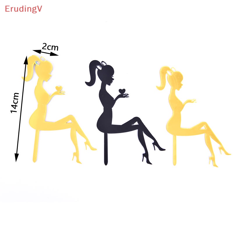 [ErudingV] Que Cắm Trang Trí Bánh Kem Hình Giày Cao Gót Cho Tiệc Cưới [Mới]