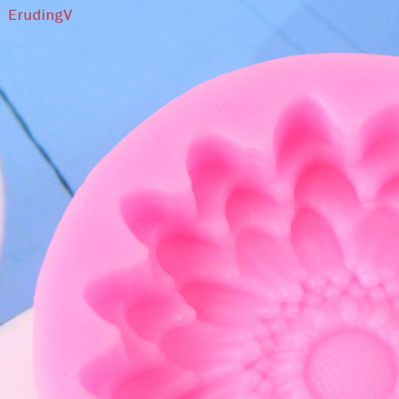 Khuôn Silicon Dập Nổi Hình Cánh Hoa Hướng Dương Trang Trí Bánh Kem