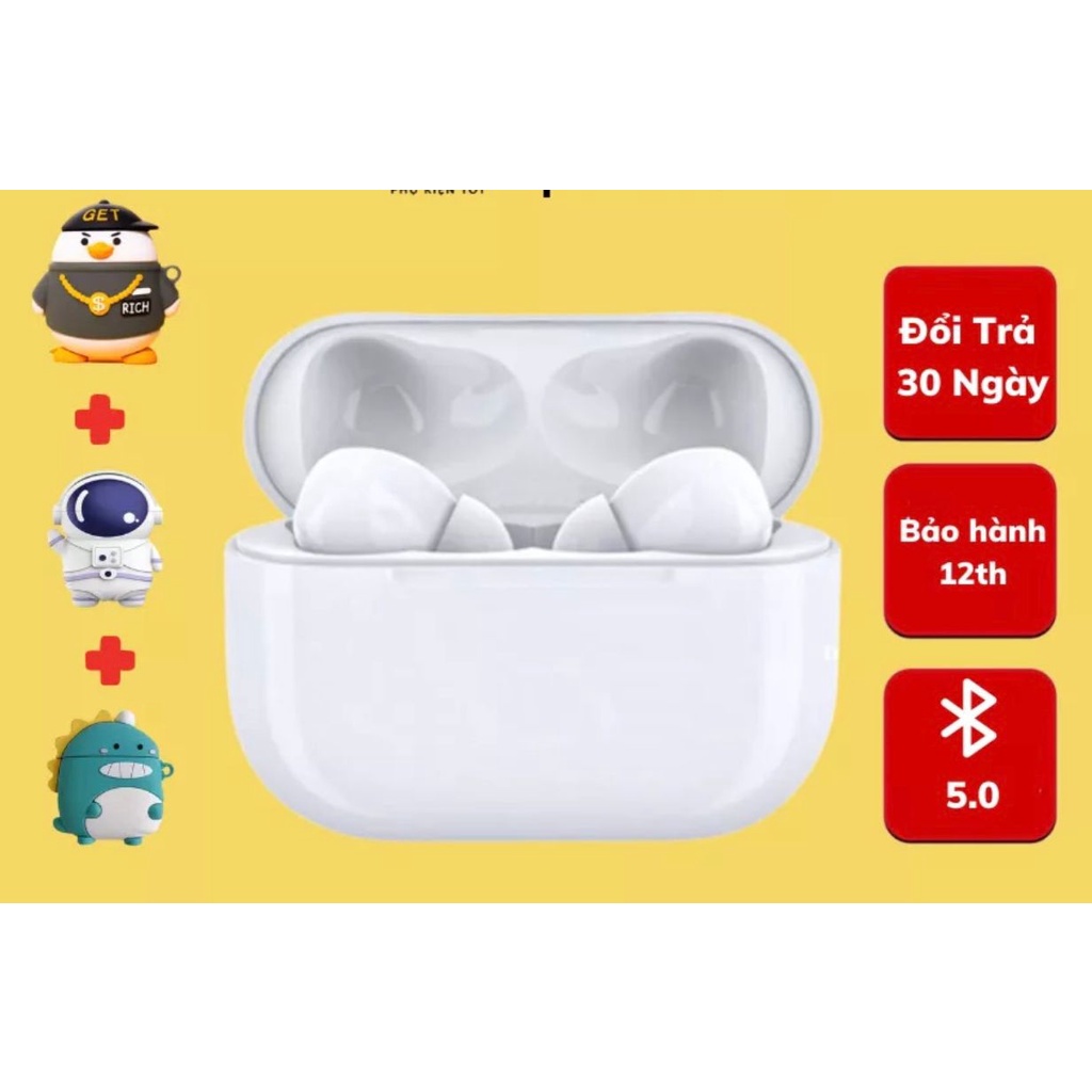 Tai nghe Bluetooth A.P Pro + Ốp tai nghe 3D full chức năng ( định vị, xuyên âm, khử tiếng ồn,..)