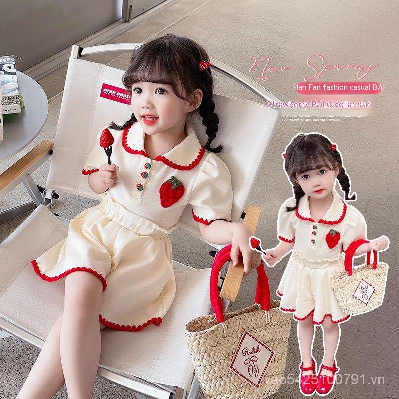 Bộ Đồ Thể Thao Hai Mảnh Phong Cách Phương Tây Thời Trang Mùa Hè 2023 Mới Cho Bé Gái