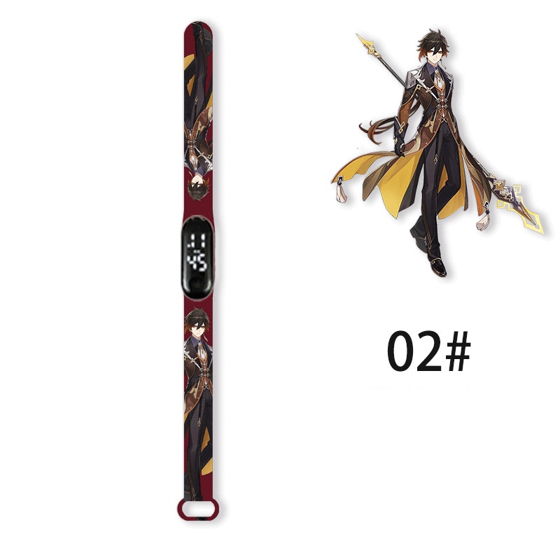 Đồng Hồ Điện Tử Đèn LED In Hình Anime Cho Trẻ Em