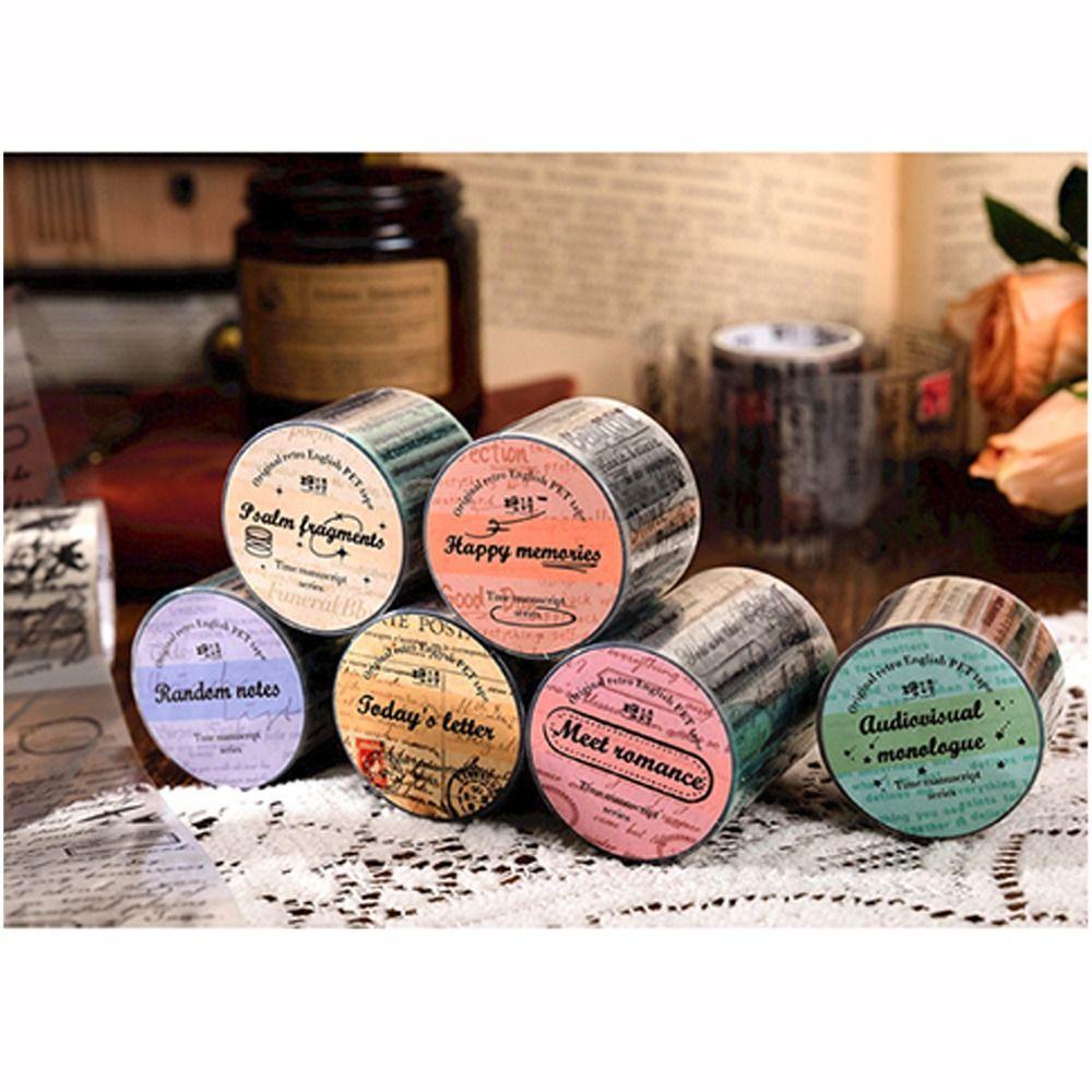 3 Cuộn Băng Keo Trong Suốt Phong Cách Vintage