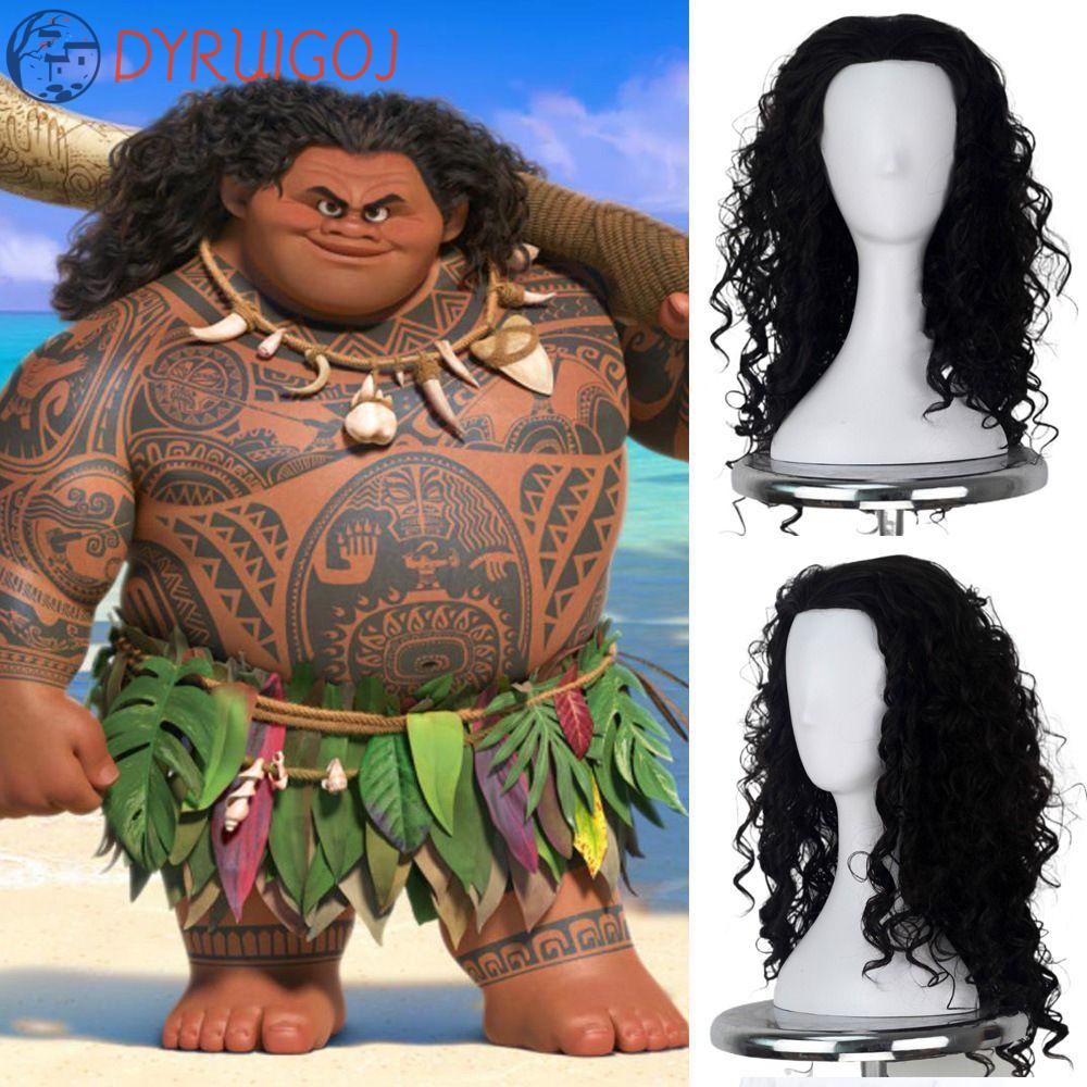 Tóc Giả Xoăn Lọn To Nhuộm Màu Cosplay Nhân Vật Moana Dành Cho Người Lớn Và Trẻ Em