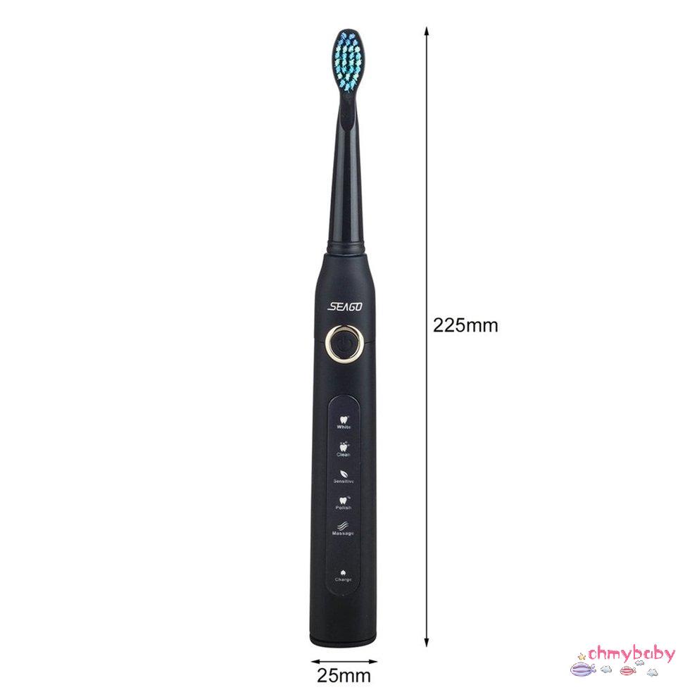 [OMY] Seago Sg-507 Bàn Chải Đánh Răng Điện Hẹn Giờ Thông Minh Sonic USB Sạc Chống Nước Cho Người Lớn [P/16]