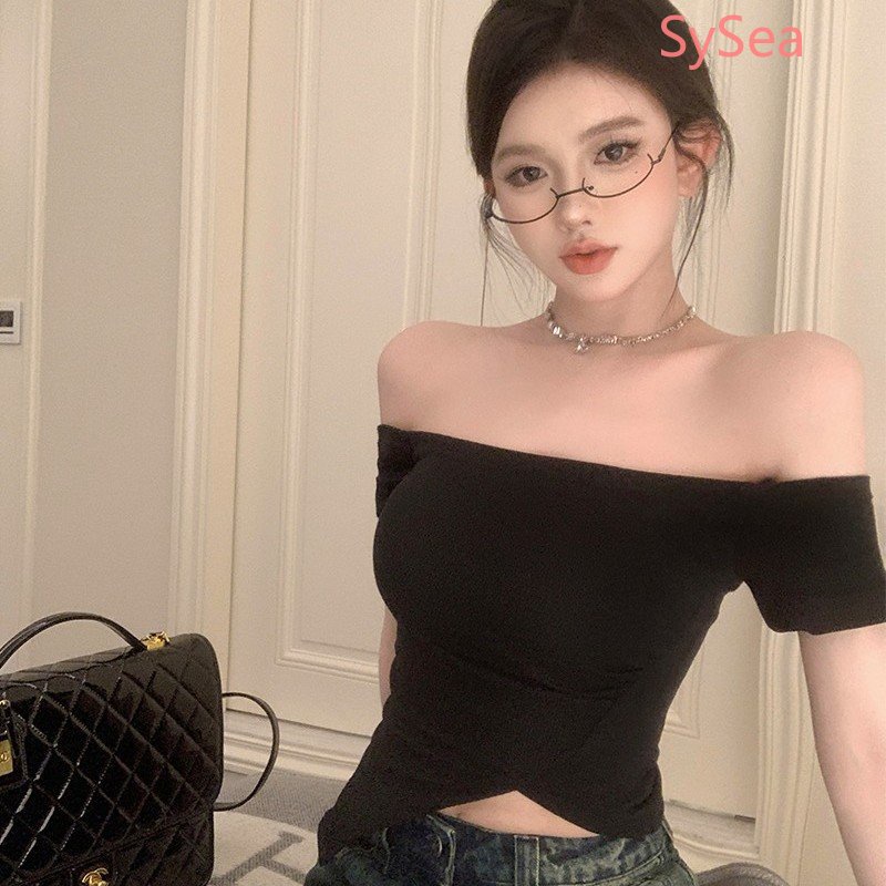 Áo Kiểu Trễ Vai Thiết Kế Xẻ Tà Quyến Rũ Thời Trang Cho Nữ