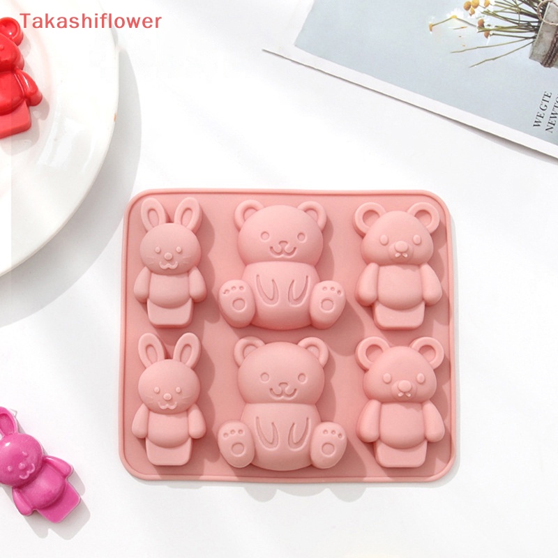 Khuôn Silicon Làm Bánh / Sô Cô La Hình Gấu Hoạt Hình Dễ Thương