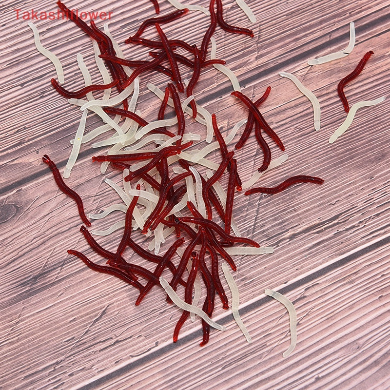 Set 50 Mồi Câu Cá Giả Hình Sâu Mềm 35mm Chất Lượng Cao