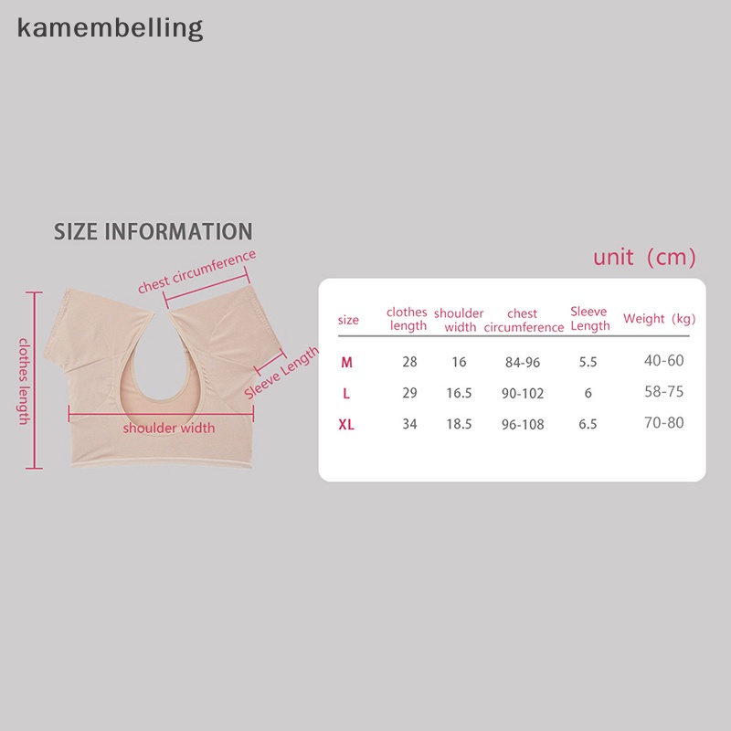 Kamembelling Đệm Thấm Hút Mồ Hôi Vùng Da Dưới Cánh Tay Có Thể Tái Sử