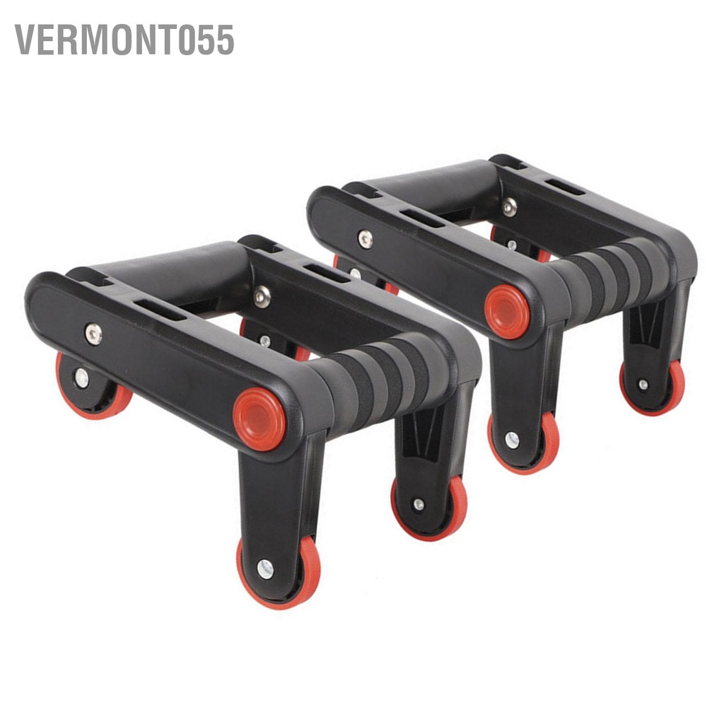 Vermont055 Bánh xe tập bụng dành cho luyện cơ lăn thể dục Thiết bị sức mạnh cốt lõi Đen Đỏ