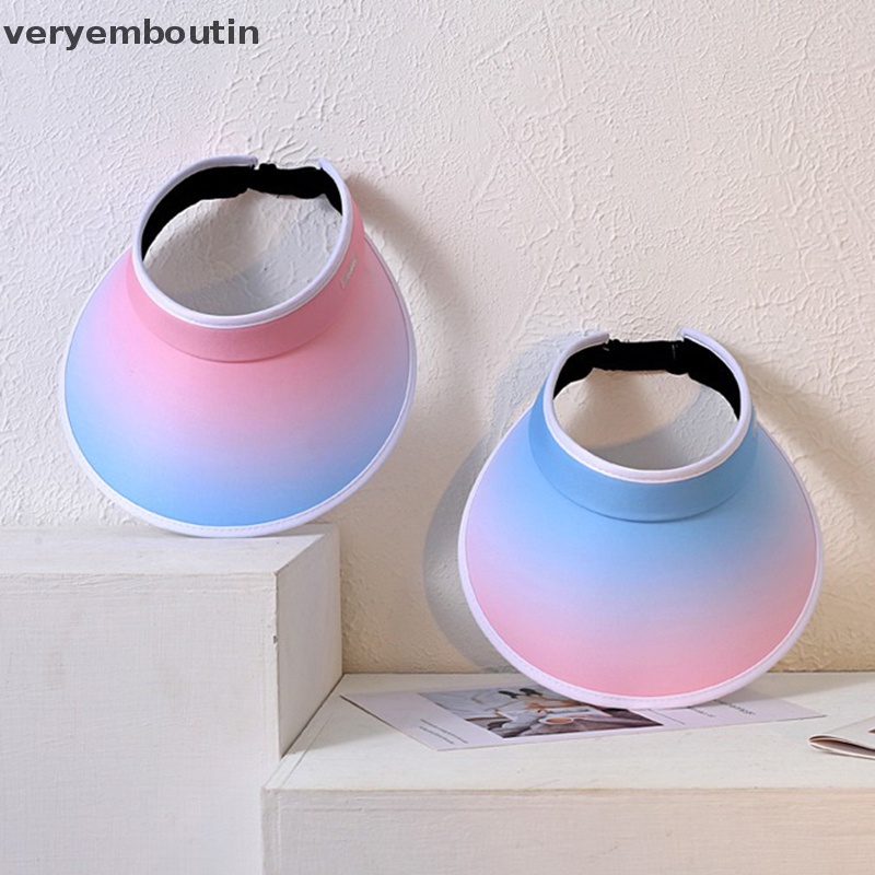 Nón Rộng Vành Che Phủ Mặt Chống Tia UV Màu Sắc Gradient Dành Cho Nữ
