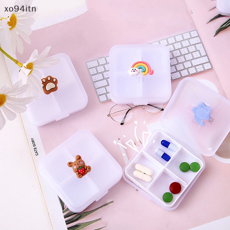 Hộp Đựng Thuốc 4 Ngăn Tiện Lợi Cho Du Lịch