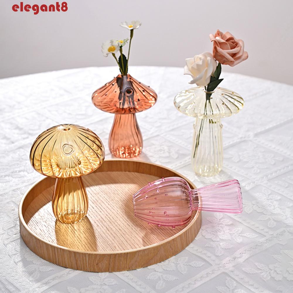 Bình Hoa Trong Suốt Hình Nấm Phong Cách Bắc Âu 2023 Dùng Để Trang Trí Nhà