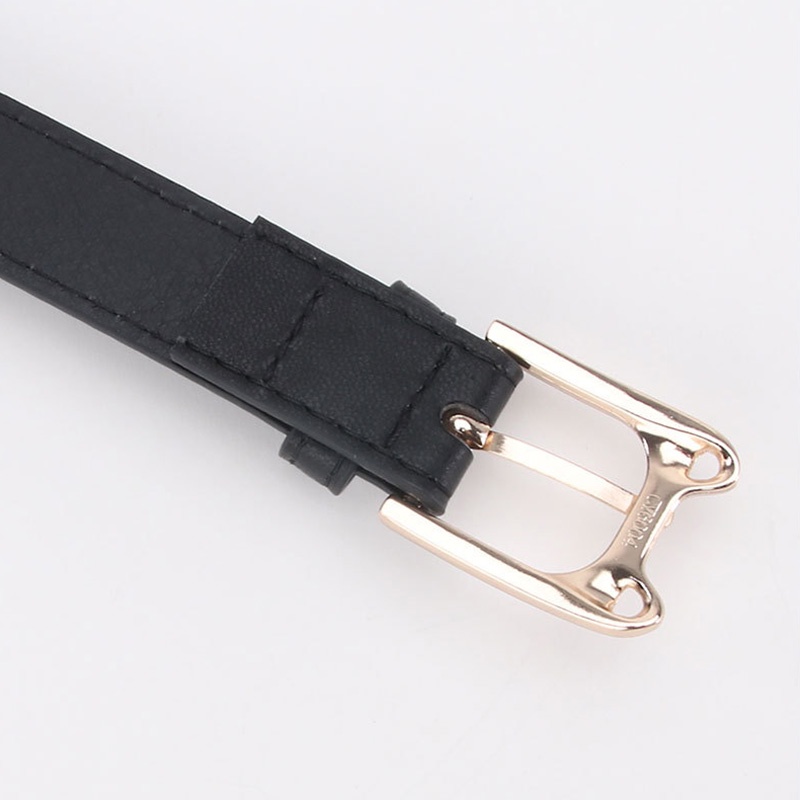 Thắt Lưng Da PU Khóa Kim Loại Hình Mèo Dễ Thương Cho Nữ