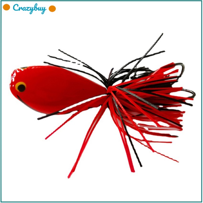 Cr Mồi Câu Cá Giả Hình Ếch Có Móc Kép Tiện Dụng